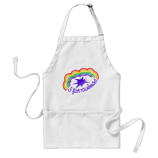 Rainbow Farts-schort - kies stijl en kleur Standaard Schort (Voorkant)