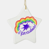 Rainbow Farts-versiering, aanpassen Keramisch Ornament (Rechts)