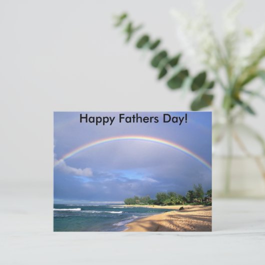 Rainbow Fathers Day Briefkaart (Staand voorkant)