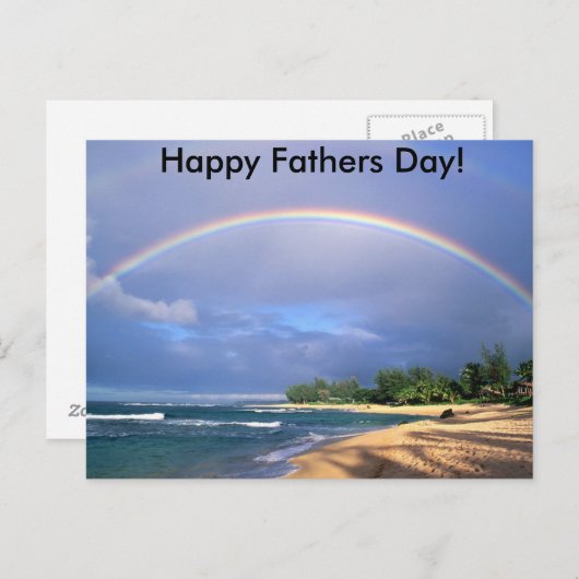 Rainbow Fathers Day Briefkaart (Voorkant / Achterkant)
