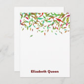 Rainbow Faux Folie Confetti Kaart (Voorkant / Achterkant)