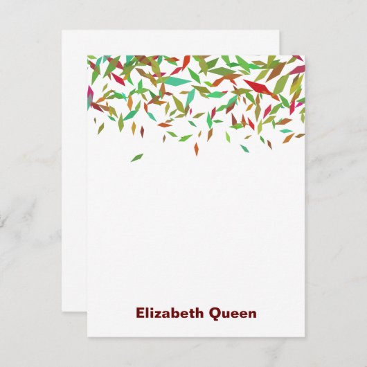 Rainbow Faux Folie Confetti Kaart (Voorkant / Achterkant)