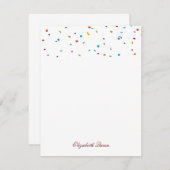 Rainbow Faux Folie Confetti Kaart (Voorkant / Achterkant)