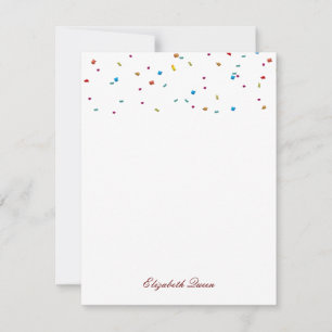 Rainbow Faux Folie Confetti Kaart
