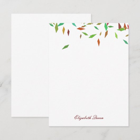 Rainbow Faux Folie Confetti Kaart (Voorkant / Achterkant)