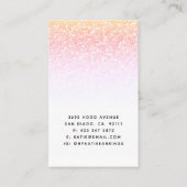 Rainbow Faux Glitter Earring Display Card Visitekaartje (Achterkant)
