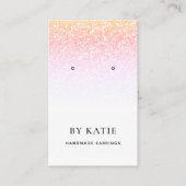 Rainbow Faux Glitter Earring Display Card Visitekaartje (Voorkant)