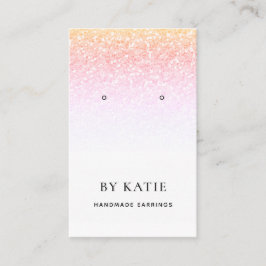 Rainbow Faux Glitter Earring Display Card Visitekaartje