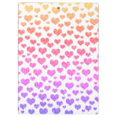 Rainbow Faux Glitter Hearts Heldere Kleurrijke Cus Klembord (Achterkant)