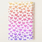 Rainbow Faux Glitter Hearts Heldere Kleurrijke Cus Planner (Achterkant)