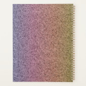 Rainbow Faux Glitter Pattern Initiaal Planner (Achterkant)