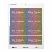 Rainbow Faux Glitter Pattern Nail Hair Business Etiket (Full Sheet)