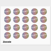 Rainbow Faux Glitter Pattern Nail Hair Business Ronde Sticker (Vel)