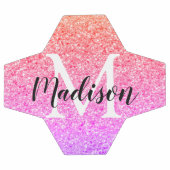 Rainbow Faux Glitter Script Monogram aangepast Voetbal (Enkel)