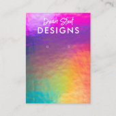 Rainbow Faux Holo Earring Display Kaart Visitekaartje (Voorkant)
