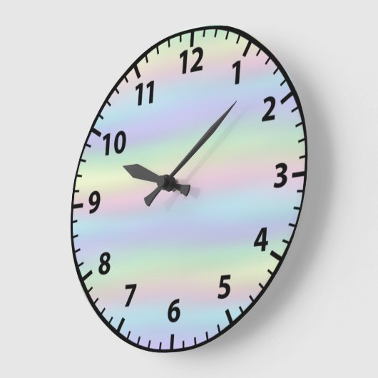 Rainbow Faux Holographic Girly Wall klok (Hoek)