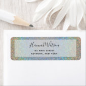 Rainbow Faux Holographic Return Address Label (Insitu)