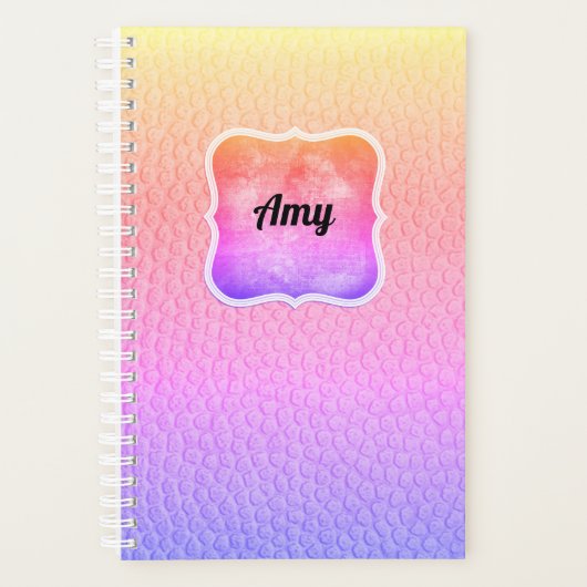 Rainbow Faux Leather Kijk Moderne Planner (Voorkant)