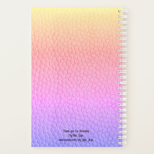 Rainbow Faux Leather Kijk Moderne Planner (Achterkant)