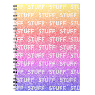 Rainbow Faux Sparkle Stuff jaren 1980 Stijl Notiti Notitieboek