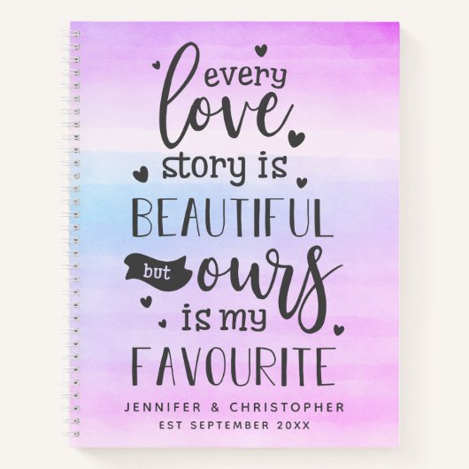 Rainbow Favorite Love Story Couple's Scrapbook not Notitieboek (Voorkant)