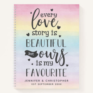 Rainbow Favorite Love Story Couple's Scrapbook Notitieboek