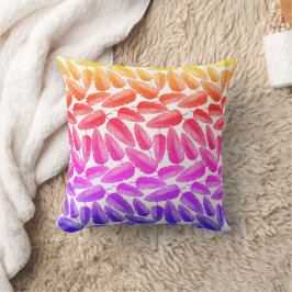 Rainbow feather gradient waterverf ontwerp kussen