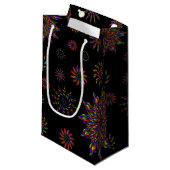 Rainbow Feather Mandalas Patroon Klein Cadeauzakje (Voorkant Gekanteld)