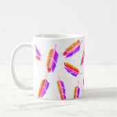 Rainbow Feather Pattern Koffiemok (Links)