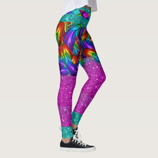 Rainbow Feathers 2 Pop Mode Leggings (Rechts)
