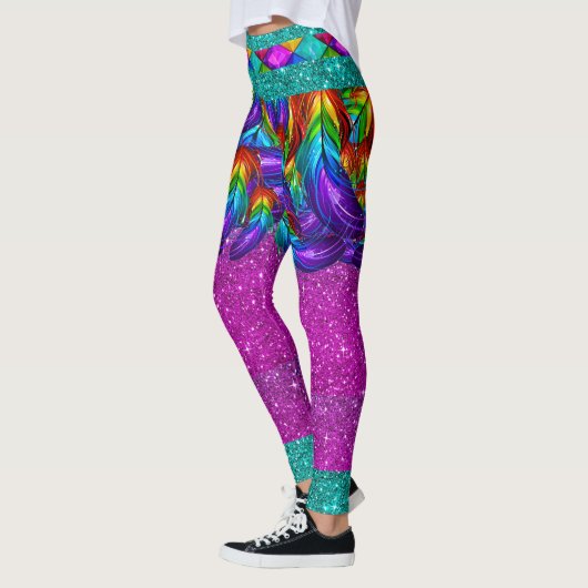 Rainbow Feathers 2 Pop Mode Leggings (Links)