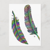 Rainbow Feathers Briefkaart (Voorkant)