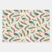 Rainbow Feathers Inpakpapier Vel (Voorkant)