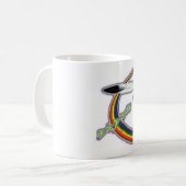 Rainbow Feathers Koffiemok (Voorkant links)
