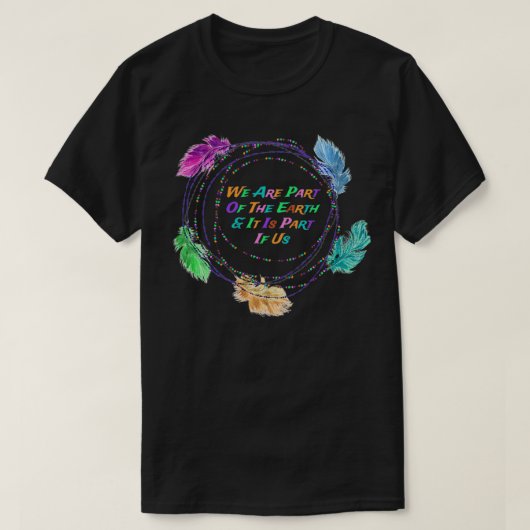 Rainbow Feathers Native American krads We zijn een T-shirt (Design voorkant)