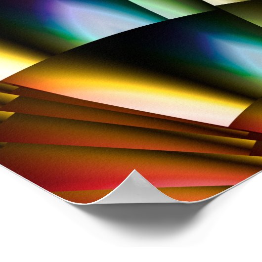 Rainbow Feathers Poster (Hoek)