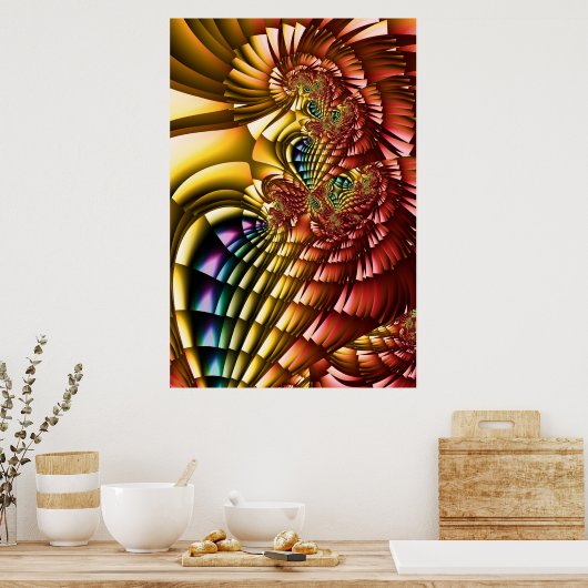 Rainbow Feathers Poster (Keuken)