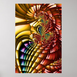 Rainbow Feathers Poster