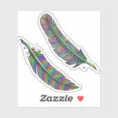 Rainbow Feathers Sticker (Vel)