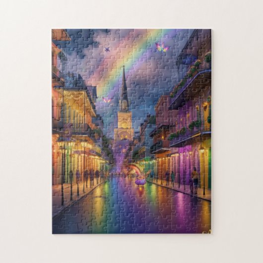 Rainbow feeën in de Franse wijk in New Orleans Legpuzzel (Verticaal)