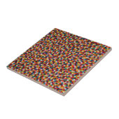 Rainbow Felt Ball Mosaic Rug Tegeltje (Zijkant)