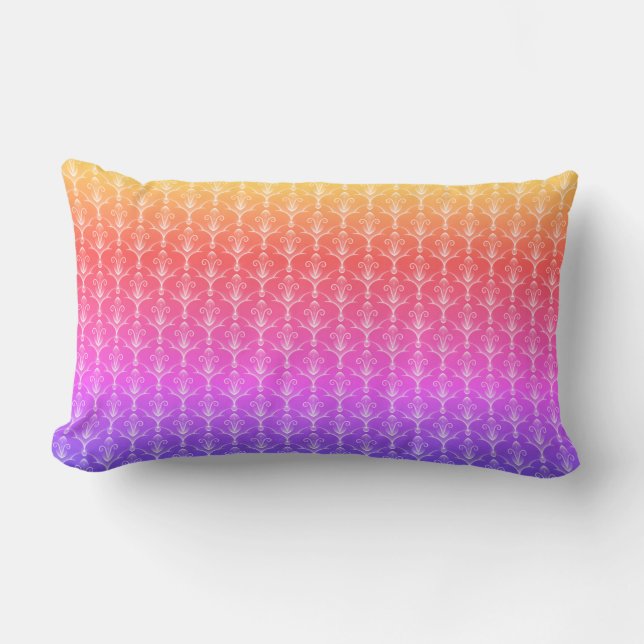 Rainbow Feur-de-lis Patroon Kussen (Voorkant)