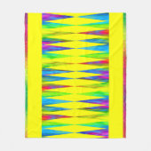 [Rainbow Fiesta] Harlequin Geometric Bright Yellow Fleece Deken (Voorkant)