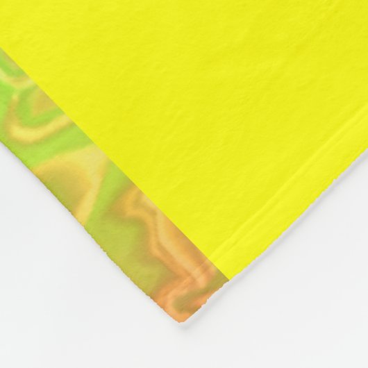 [Rainbow Fiesta] Harlequin Geometric Bright Yellow Fleece Deken (Hoek)