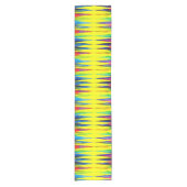 [Rainbow Fiesta] Harlequin Geometric Bright Yellow Korte Tafelloper (Voorkant)