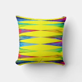 [Rainbow Fiesta] Harlequin Geometric Bright Yellow Kussen