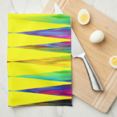 [Rainbow Fiesta] Harlequin Geometric Bright Yellow Theedoek (Quarter Fold)