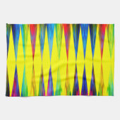 [Rainbow Fiesta] Harlequin Geometric Bright Yellow Theedoek (Horizontaal)