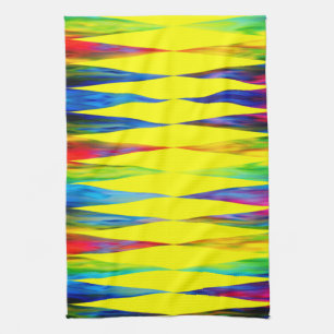 [Rainbow Fiesta] Harlequin Geometric Bright Yellow Theedoek