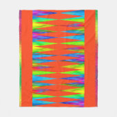 [Rainbow Fiesta] Harlequin Geometric Fiery Oranje Fleece Deken (Voorkant)